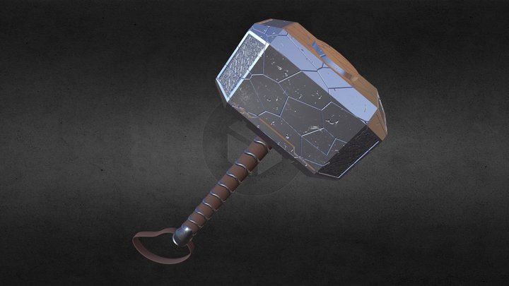 Thor Love and Thunder - Mjolnir (Cracked) 3D Model