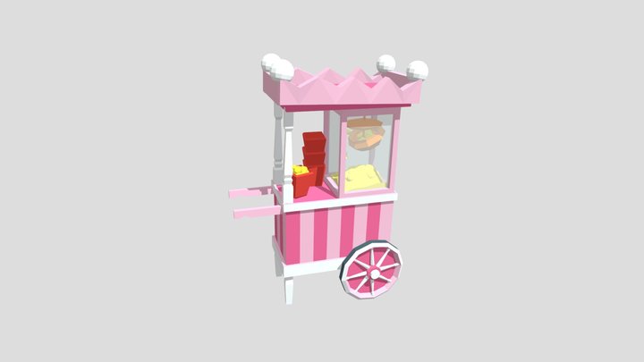 Popcorn Cart 3D Model