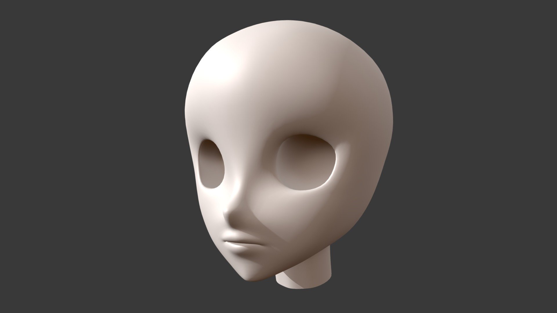 Girl head base - 3D model by Jojo (@ektoplasme) [0126613] - Sketchfab