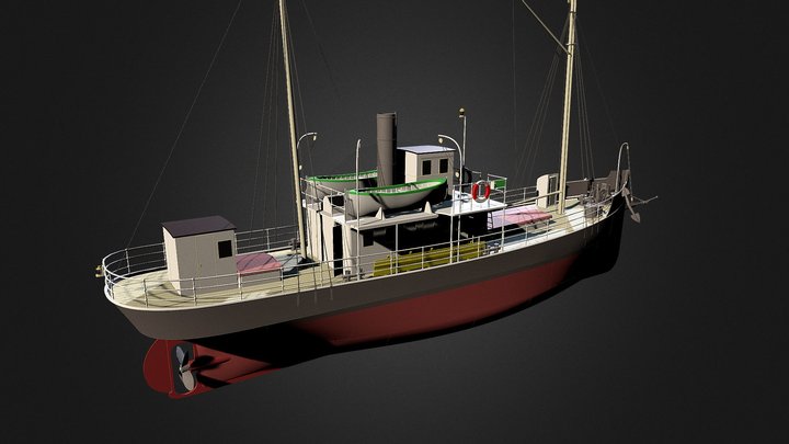 SS Dicky (1883-1893) reconstruction 3D Model