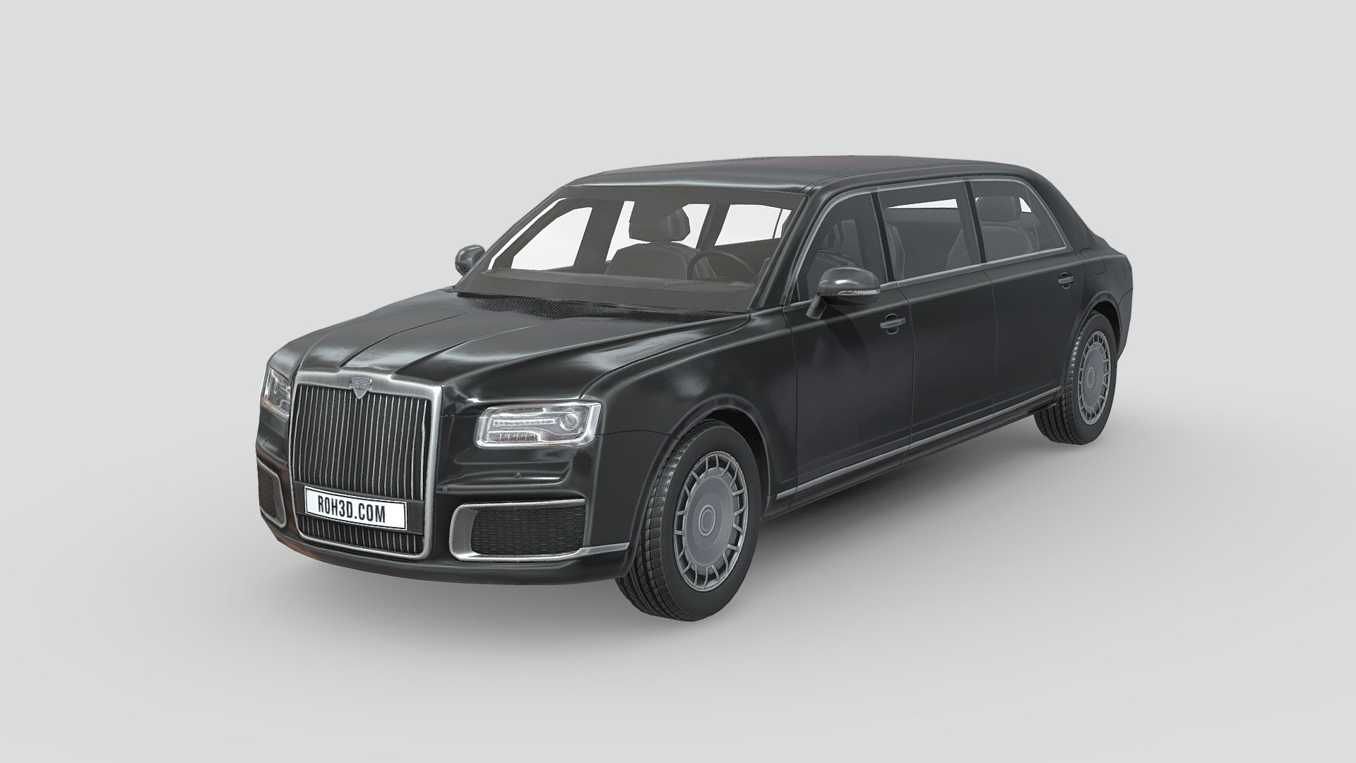 Low Poly Car: Aurus Senat Presidential Limousine - Buy Royalty