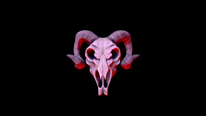 Sacrificial Ram Skull 3D Model