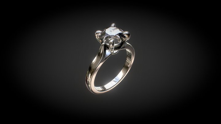 Engagement ring 3D Model