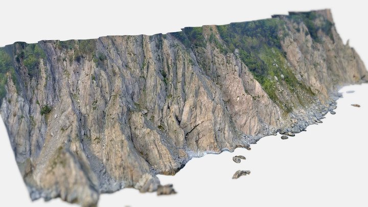 Rocky coast of the Sea of Japan N6. Fragment 3D Model