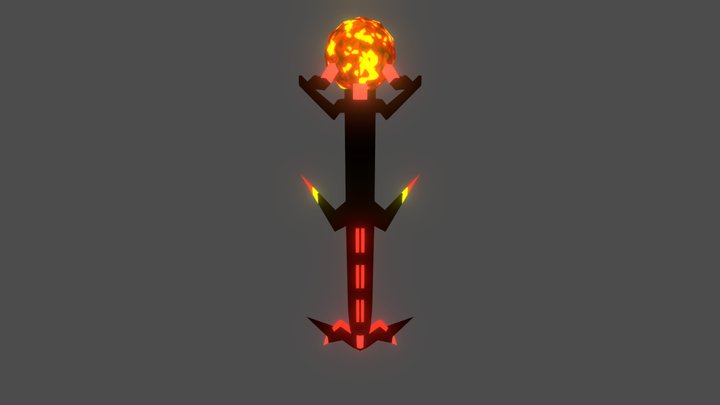 Lava staff 3D Model