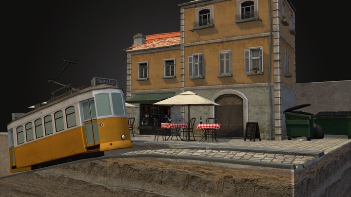 Cityscene Lisbon 3D Model