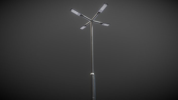 Street Light 12 (Pole 3) (Version 4) 3D Model