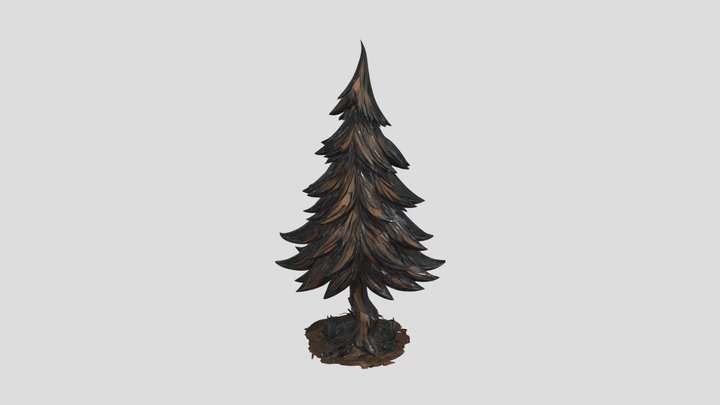 A stylized pine tree 3D Model