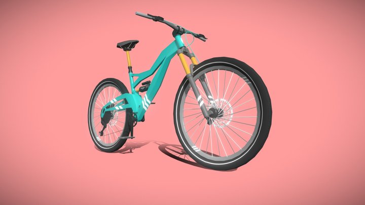 Full suspension mountain bike - Low Poly 3D Model