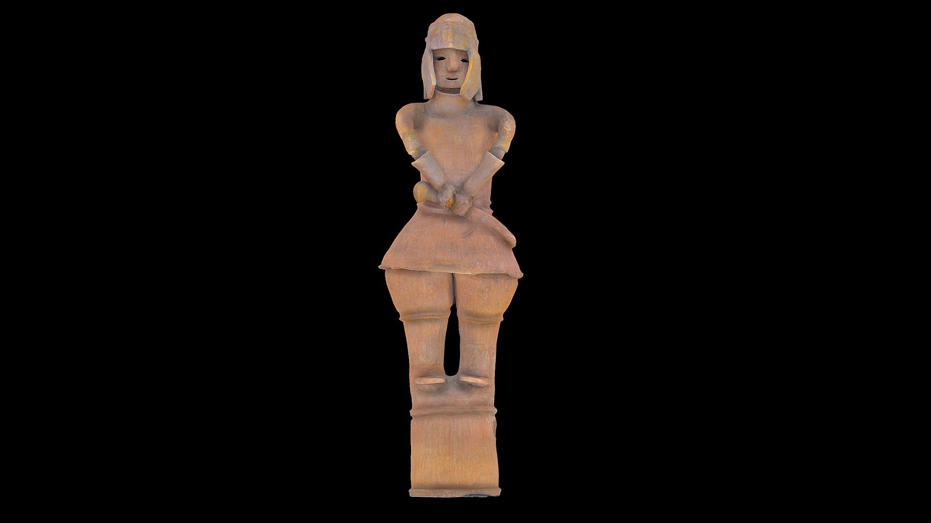 Armed Warrior:Human-shaped Tomb Sculpture - Download Free 3D model by ...