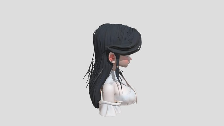 Celestial Idol: Anime Girl 3D Model