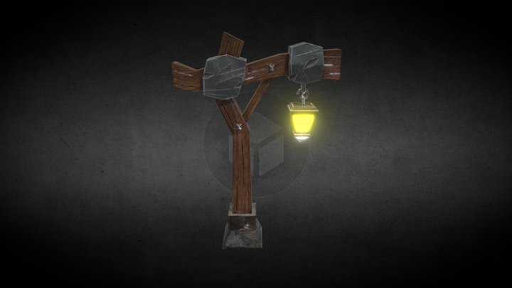 Stylized Post 3D Model