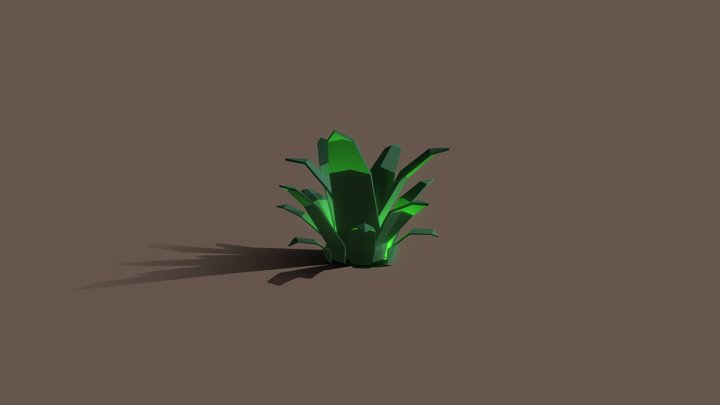 Low Poly Shrub 3D Model