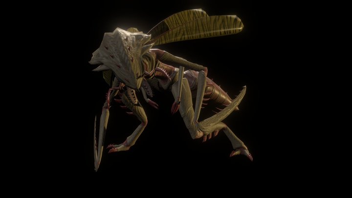 Insectoid Monster Rig 3D Model