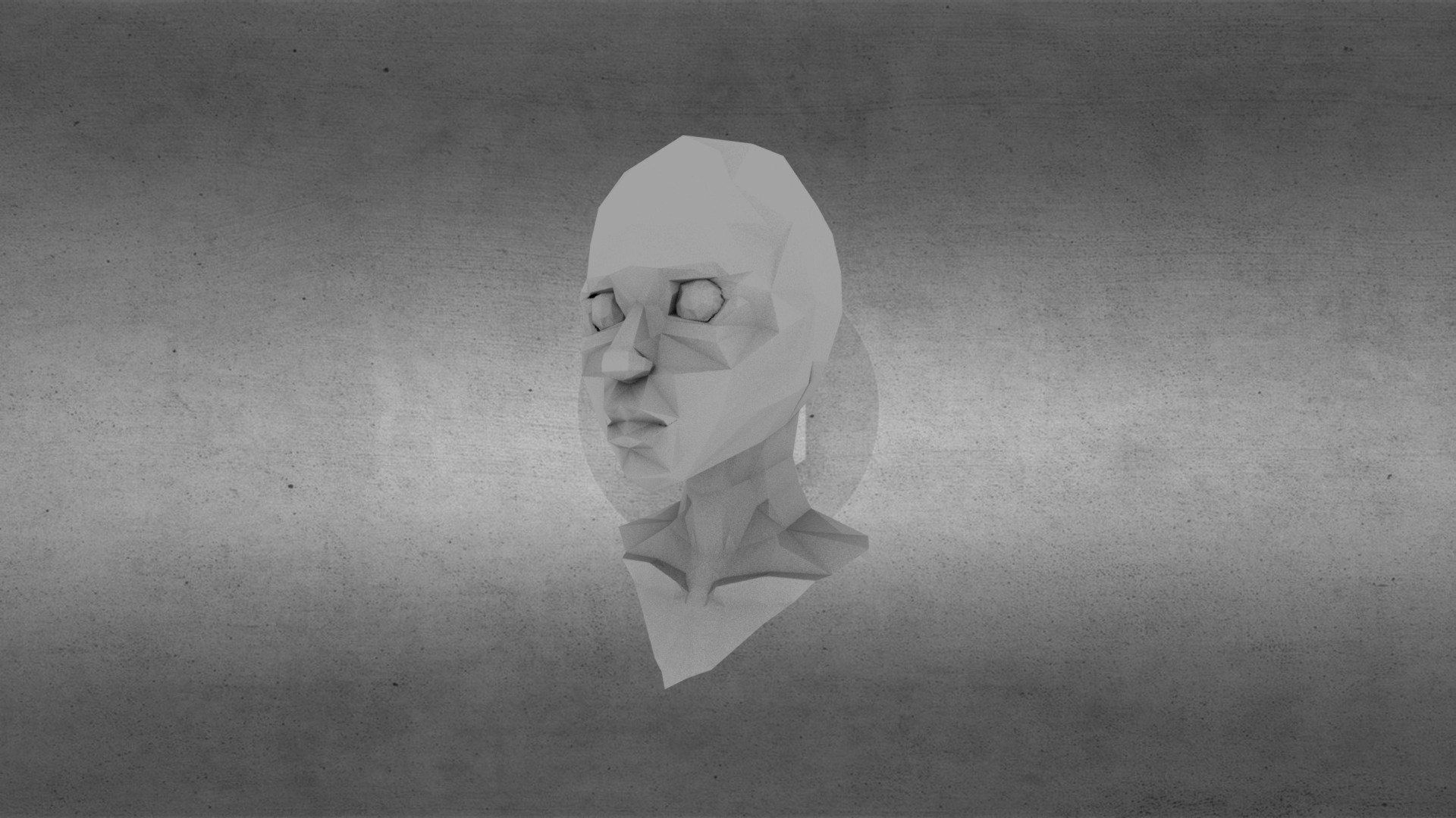 Low poly head mesh