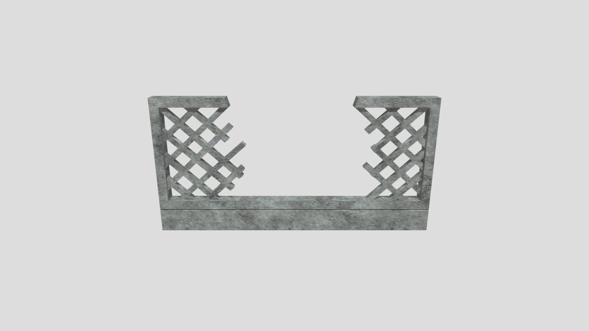 Сломанный решетчатый забор (чистый) - Download Free 3D model by ...