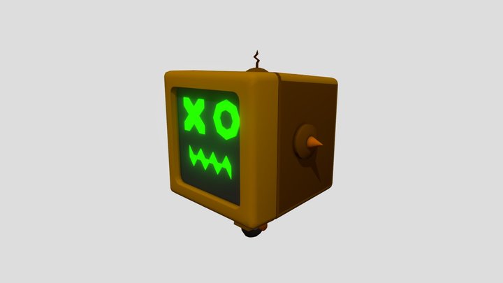 Glitched TV Roboter 3D Model