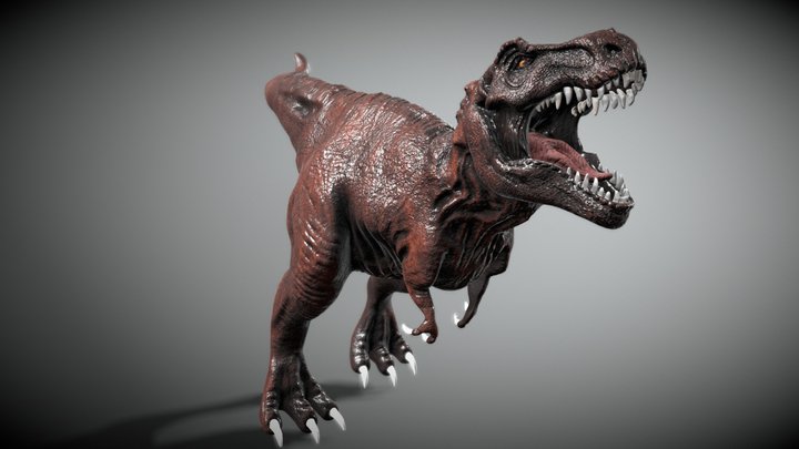Dinosaurio con texturas reales 3D Model