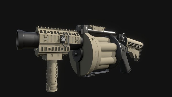 Grenade launcher - Milkor MGL 3D Model