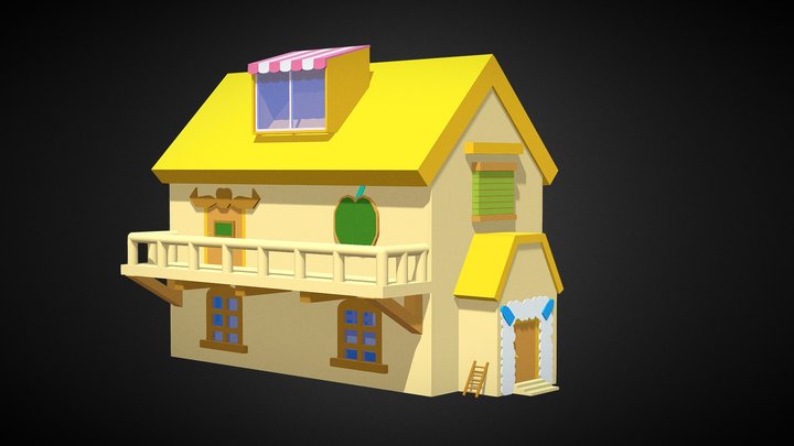 Cartoon House3 – Modello 3D gratuito STL