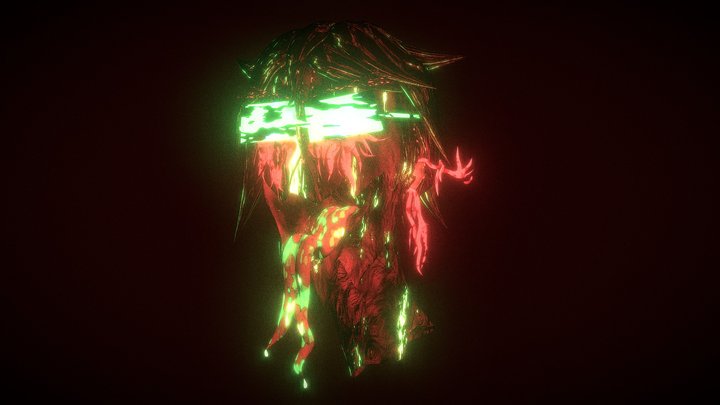 Toxic Monster Head 3D Model