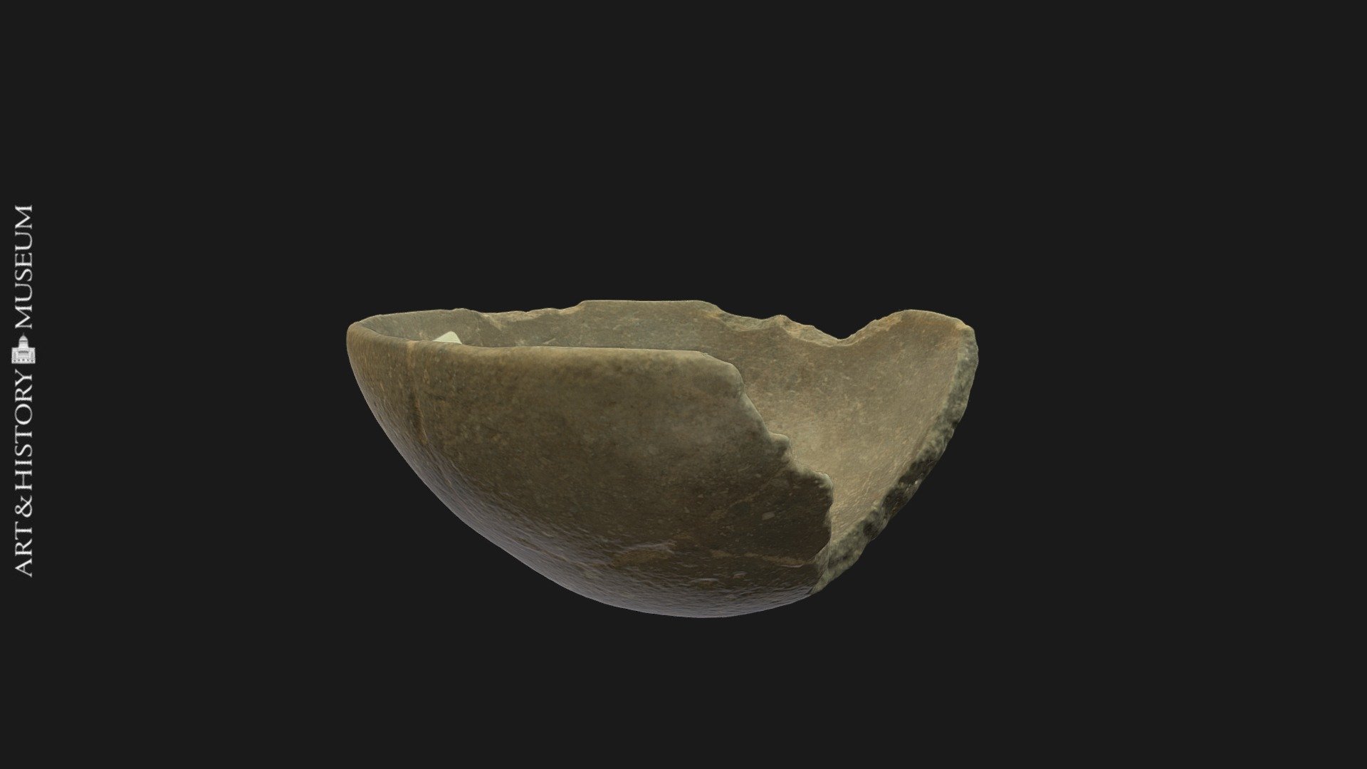 Bowl with conical base and receding rim