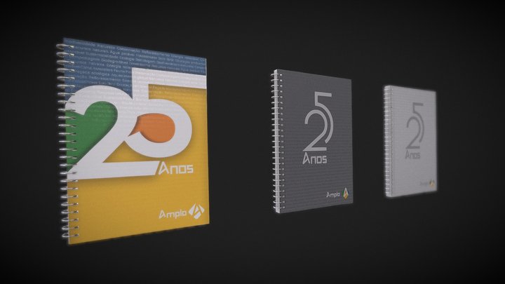 Caderno Amplo comemoração 25 anos 3D Model