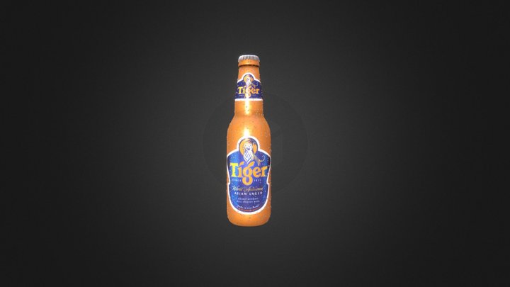 Tiger Beer Bottle 3D Model