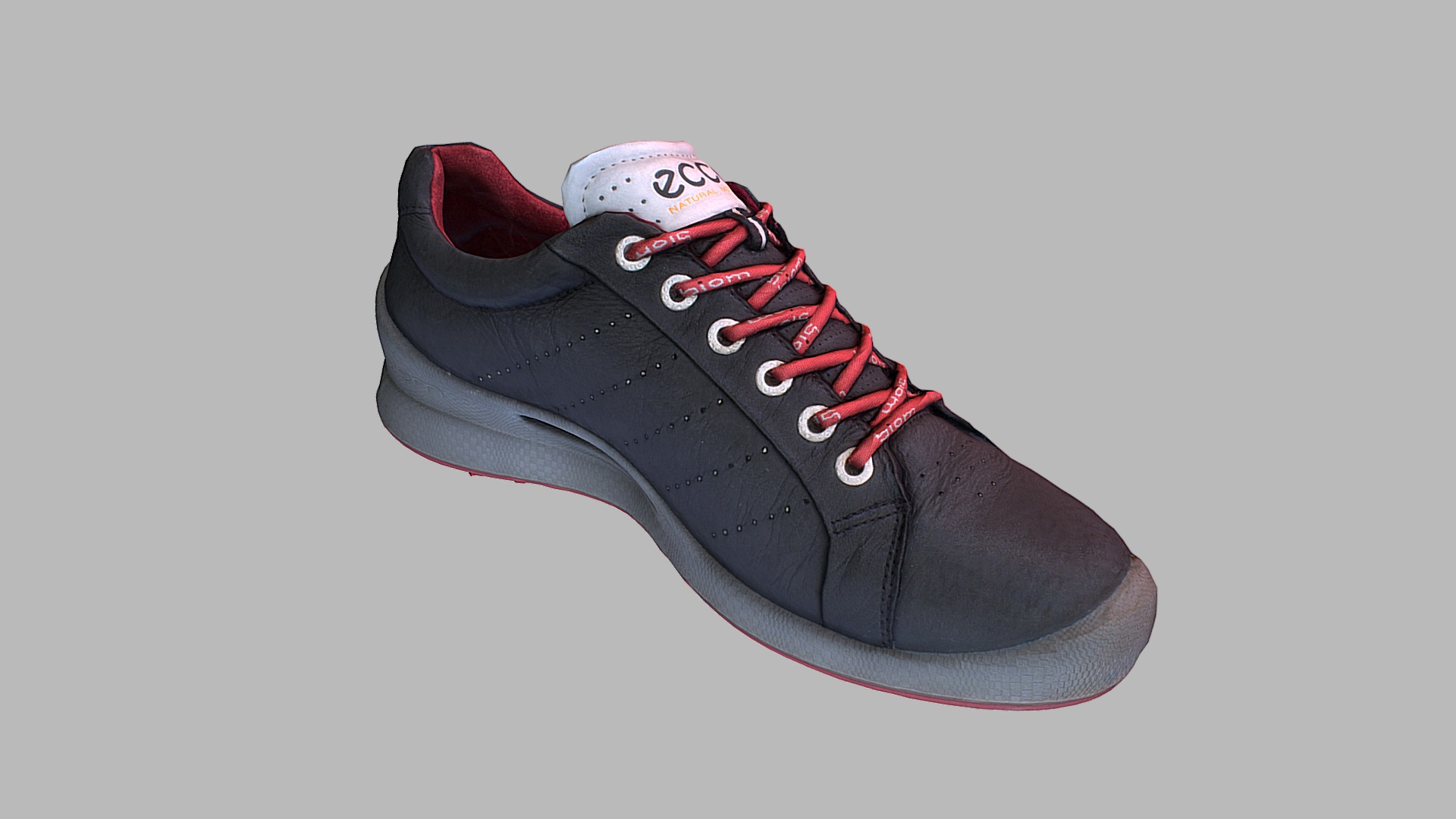 3D model Shoe low poly 3D model - This is a 3D model of the Shoe low poly 3D model. The 3D model is about a black and red shoe.