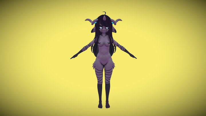 Wispomia VRChat Avatar Commission 3D Model