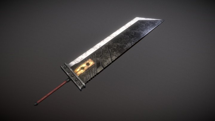 Low-poly Buster Sword 3D Model