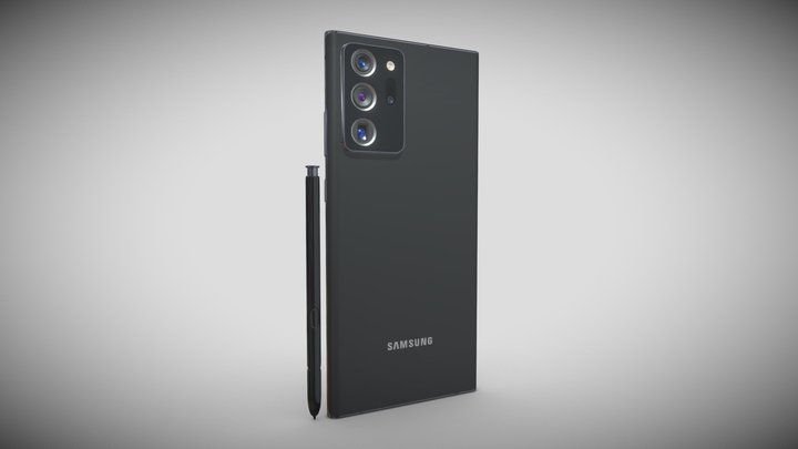 Samsung Galaxy Note 20 Ultra black 3D Model