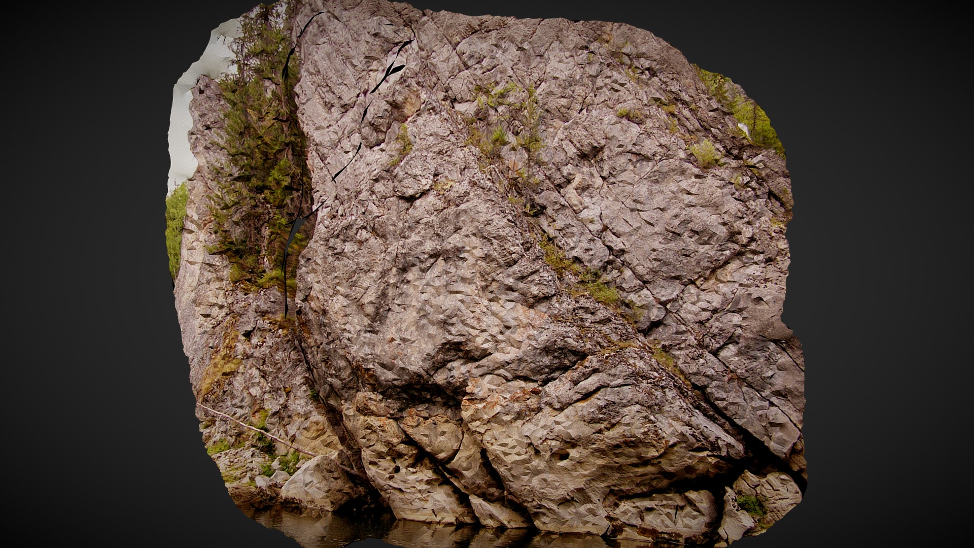3D model Rock - This is a 3D model of the Rock. The 3D model is about a close-up of a rock.