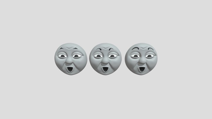 S1 Yawn Face 3D Model