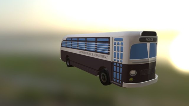 Prison parry Bus from Mafia II - CitiesSkylines 3D Model