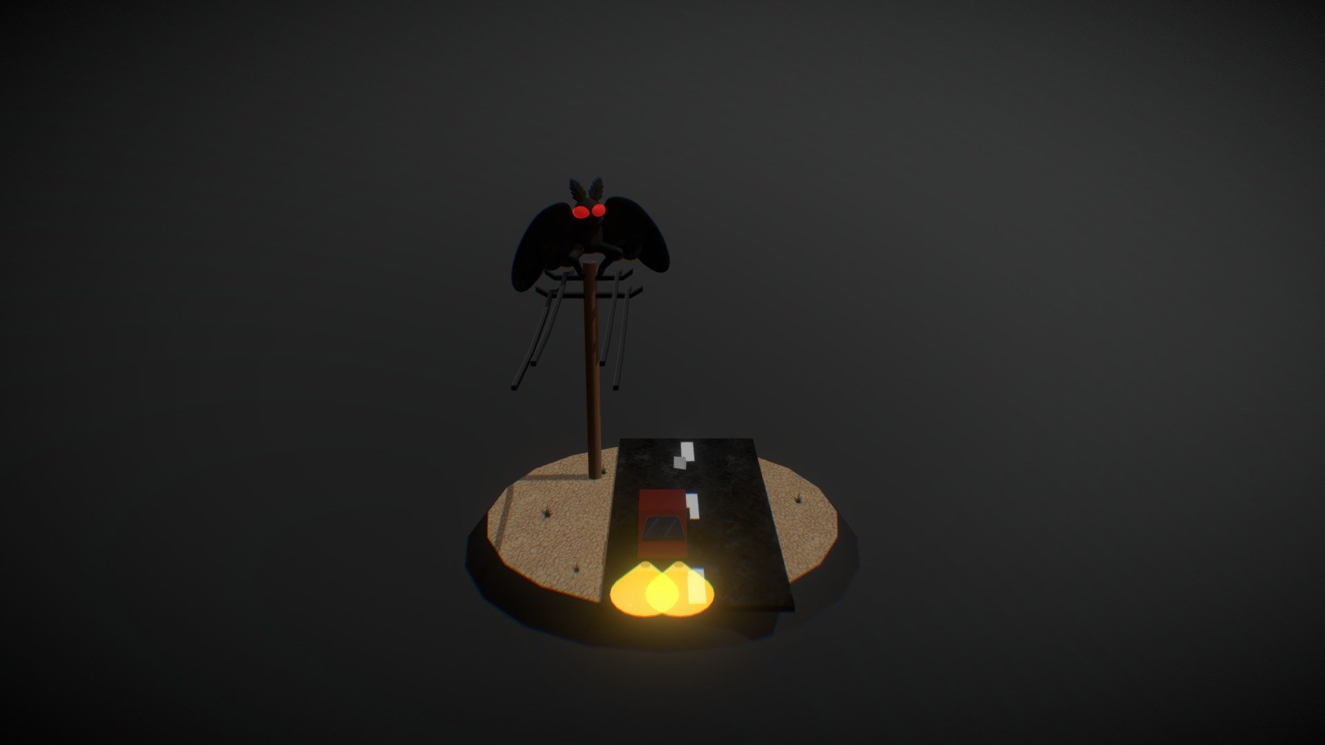 Mothman Diorama