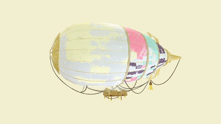 Stylized Airship 3D Model