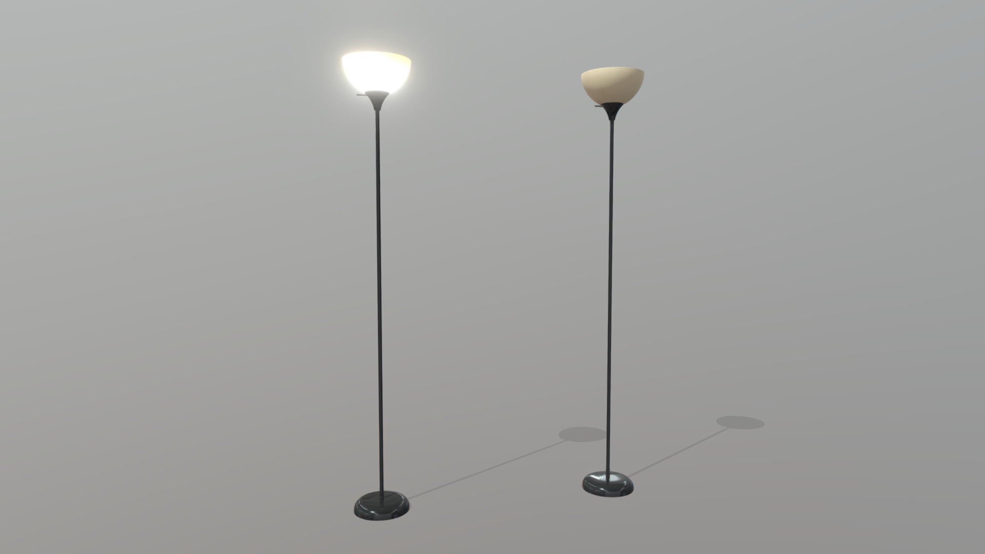 3D model Floor Lamp - This is a 3D model of the Floor Lamp. The 3D model is about a couple of light posts.