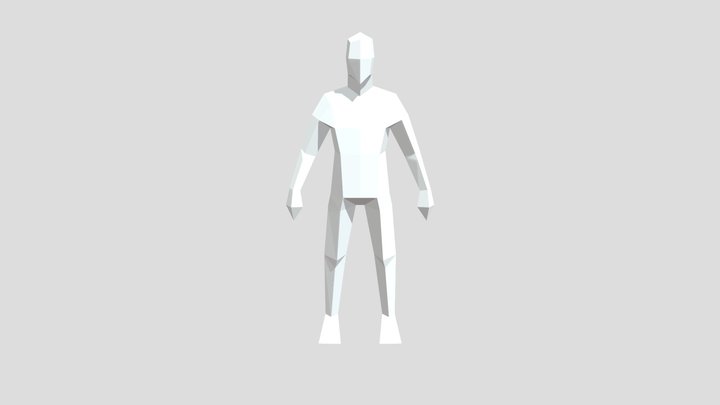 Male Sitting Pose 3D Model