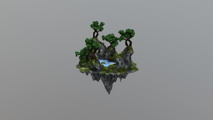 Floating Island 3D Model