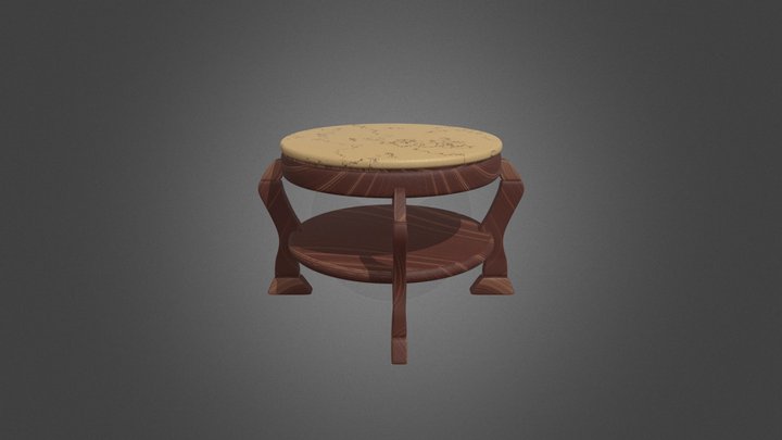 Vintage Table 3D 3D Model