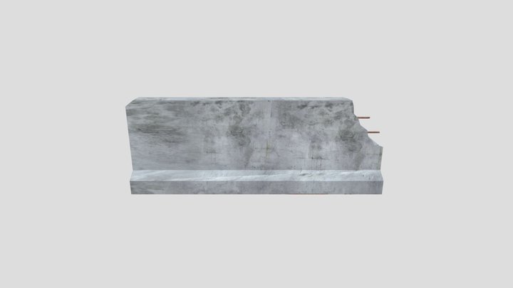Concrete Barrier 2 3D Model