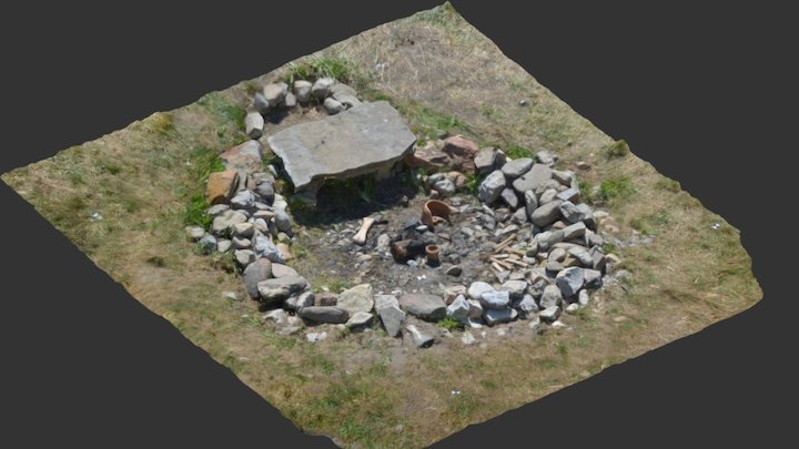 3D model ognjišča / 3D model fire pit 3D Model