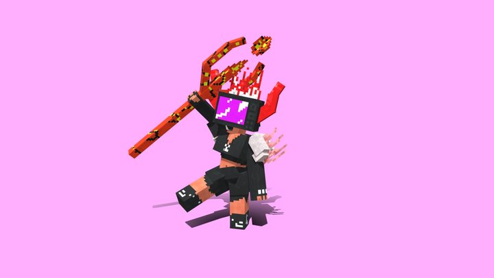 TV Woman - Minecraft 3D Model