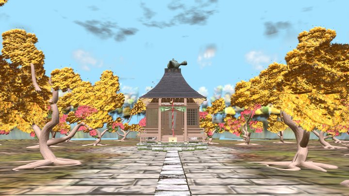 Matcha Shrine Nature 3D Model