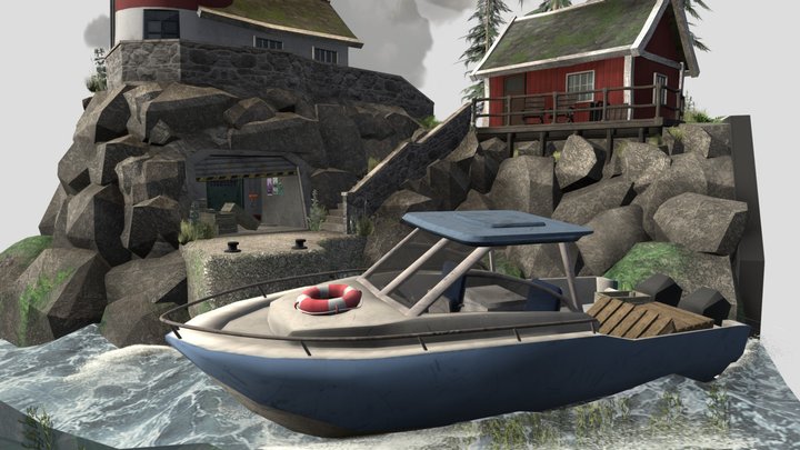 DAE Diorama - By the Ocean 3D Model