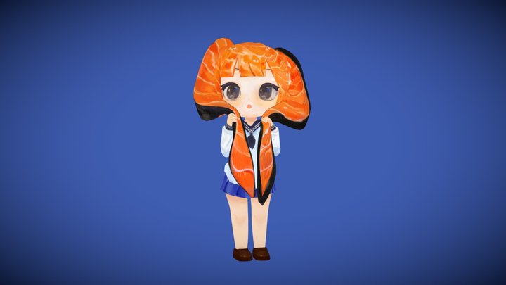 Salmon girl 3D Model