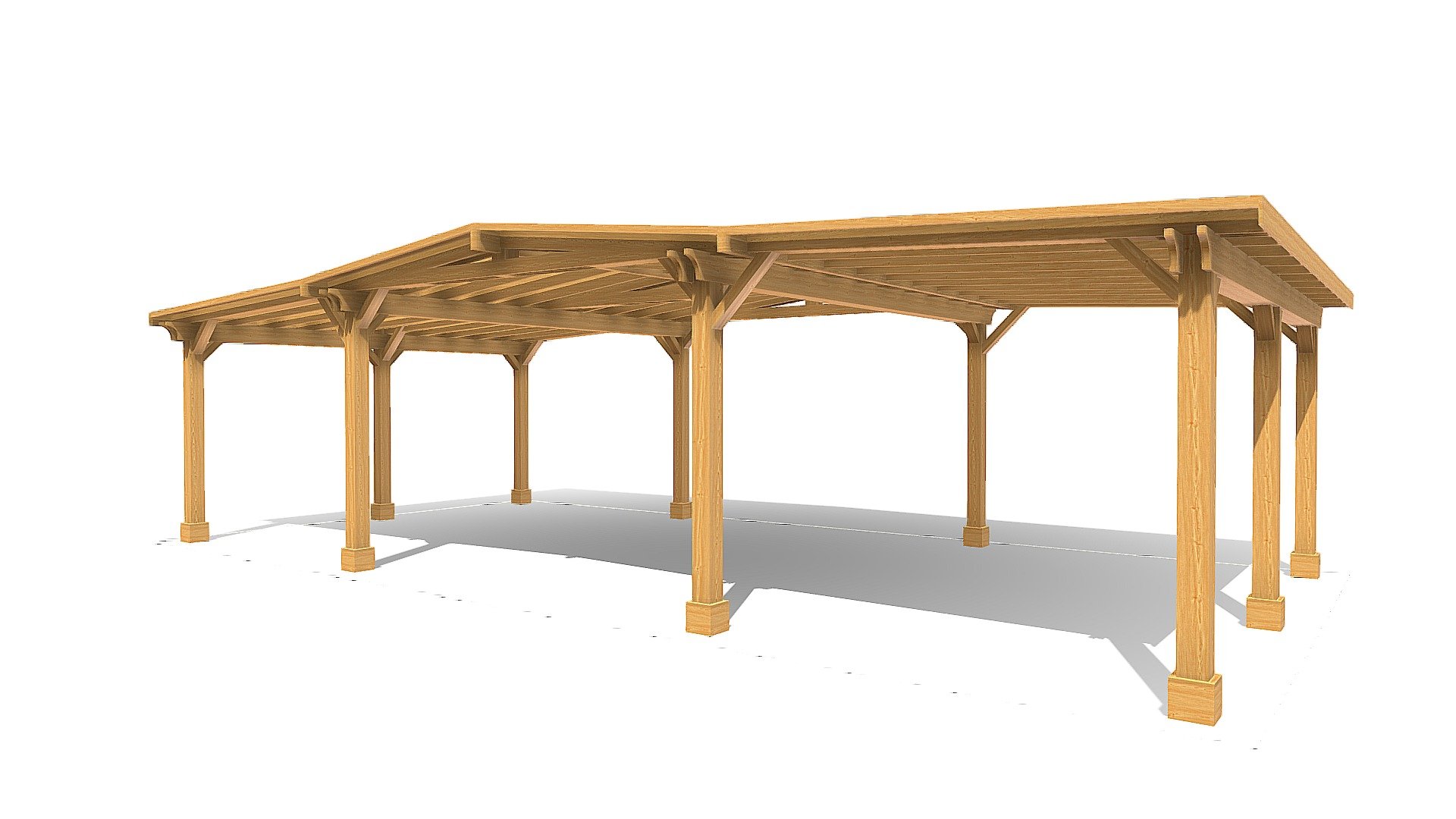 Custom Project Flat Pavilion 22 ft L x 44 ft W - 3D model by Conceptual ...