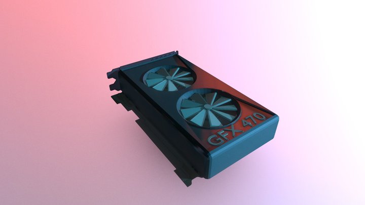 Graphics Card (fictional) | GFX 470 3D Model