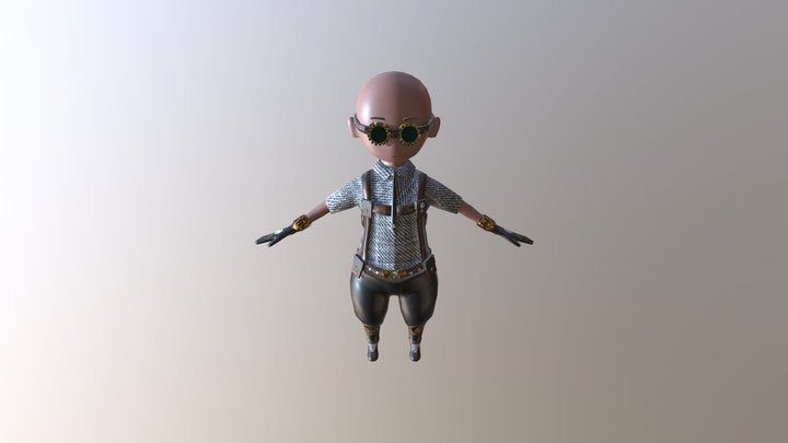 Tyrone Steampunk Male 03 3D Model